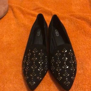 Cato faux suede flats with embellishments